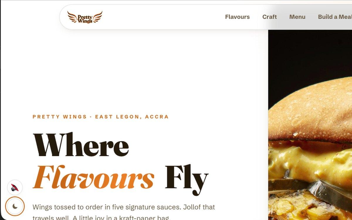 Pretty Wings — Food & Restaurant project by Stan Paraclete